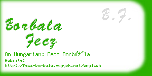 borbala fecz business card
